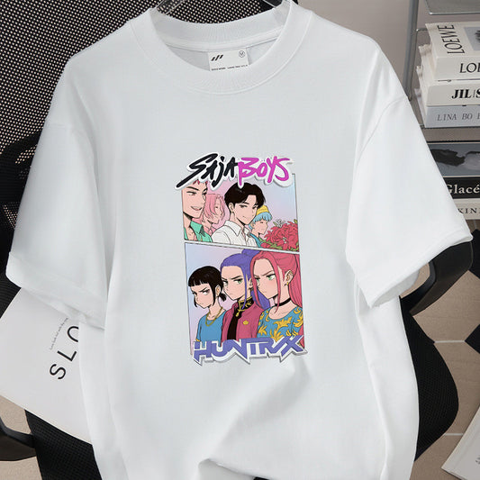 [KDH] Kpop Demon Hunters T-Shirt(Saja&Huntrix) - 케이팝 데몬 헌터즈 티셔츠(사자&헌트릭스) *Pre-Order*