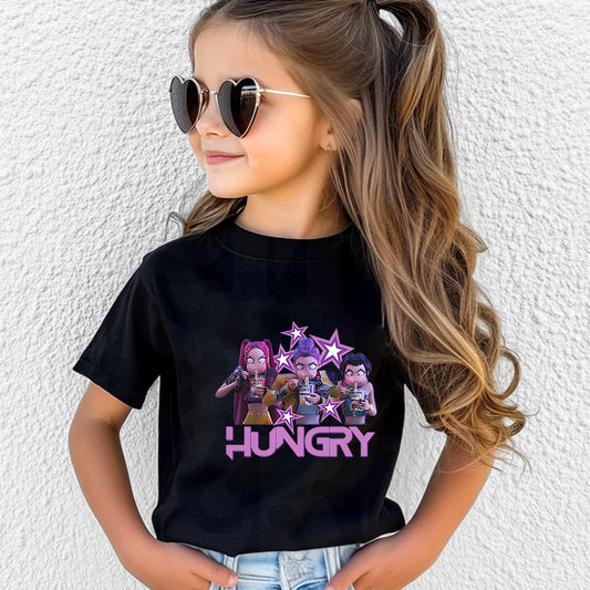 [KDH] Kpop Demon Hunters Kids T-Shirt (Hungry)- 케이팝 데몬 헌터즈 유아용 티셔츠(헝그리)