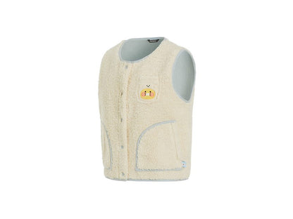 [KAKAO FRIENDS] Floofy Friends Choonsik Short Fleece Vest - 춘식이 숏 양털 조끼, 수면 조끼