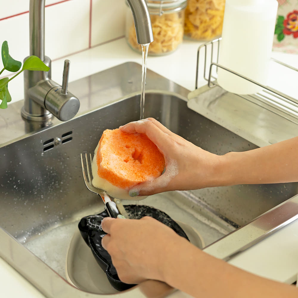 [KAKAO FRIENDS] Both Sided (Sponge&Scrub) Kitchen Choonsik Scrub 3 Colors - 춘식이 주방 설겆이 스펀지 & 수세미 3종