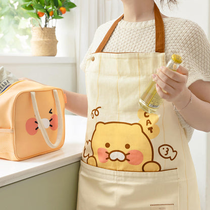 [KAKAO FRIENDS] Choonsik Cute Cafe Apron - 춘식이 귀여운 전신 카페 앞치마