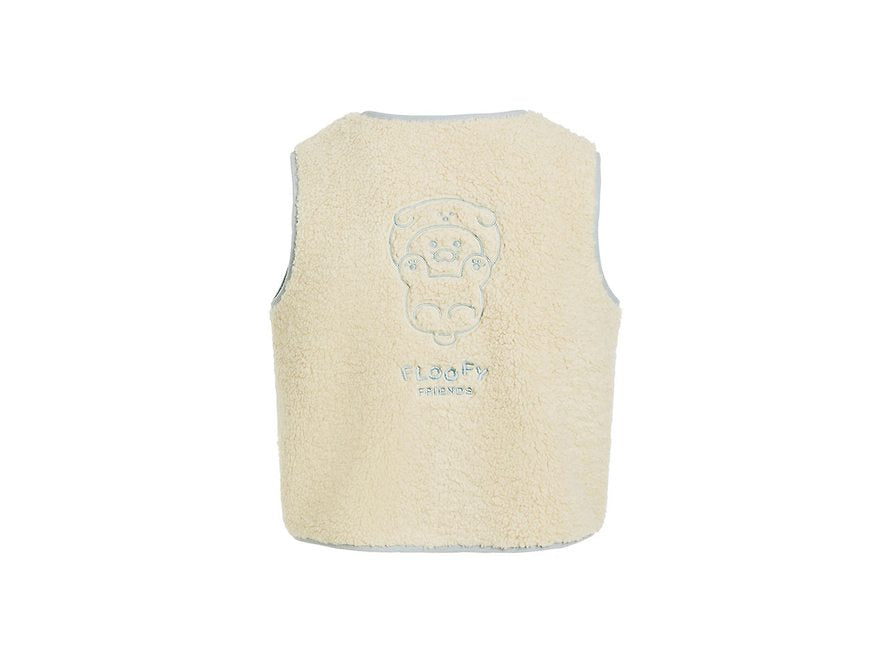 [KAKAO FRIENDS] Floofy Friends Choonsik Short Fleece Vest - 춘식이 숏 양털 조끼, 수면 조끼