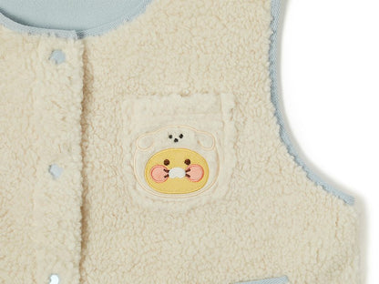 [KAKAO FRIENDS] Floofy Friends Choonsik Short Fleece Vest - 춘식이 숏 양털 조끼, 수면 조끼