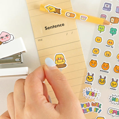 KAKAO FRIENDS: Say Cheese Waterproof Mini Decor Sticker 2pc Set  - 세이치즈 방수 미니 데코 스티코 2pc 세트