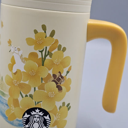 [K-Starbucks] Jeji Island Special Edition Flower Tumbler - 스타벅스 제주 유채꽃 스페셜 에디션 유채꽃 주리 텀블러 503ml