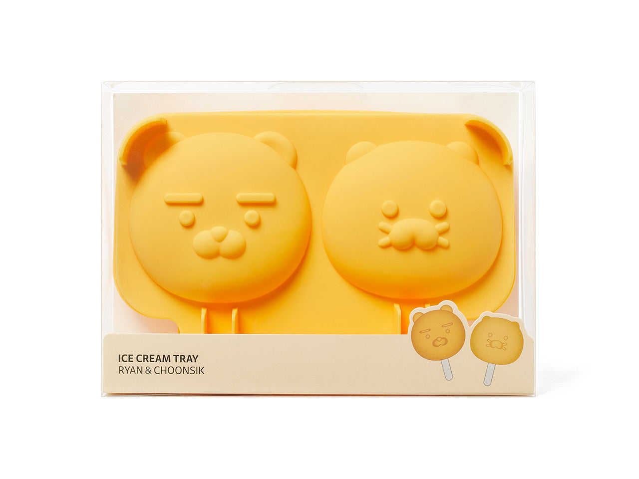 Kakao Friends: Silicone Ice Cream Mold - Ryan & Choonsik 라이언 춘식이 실리콘 아이스크림 틀