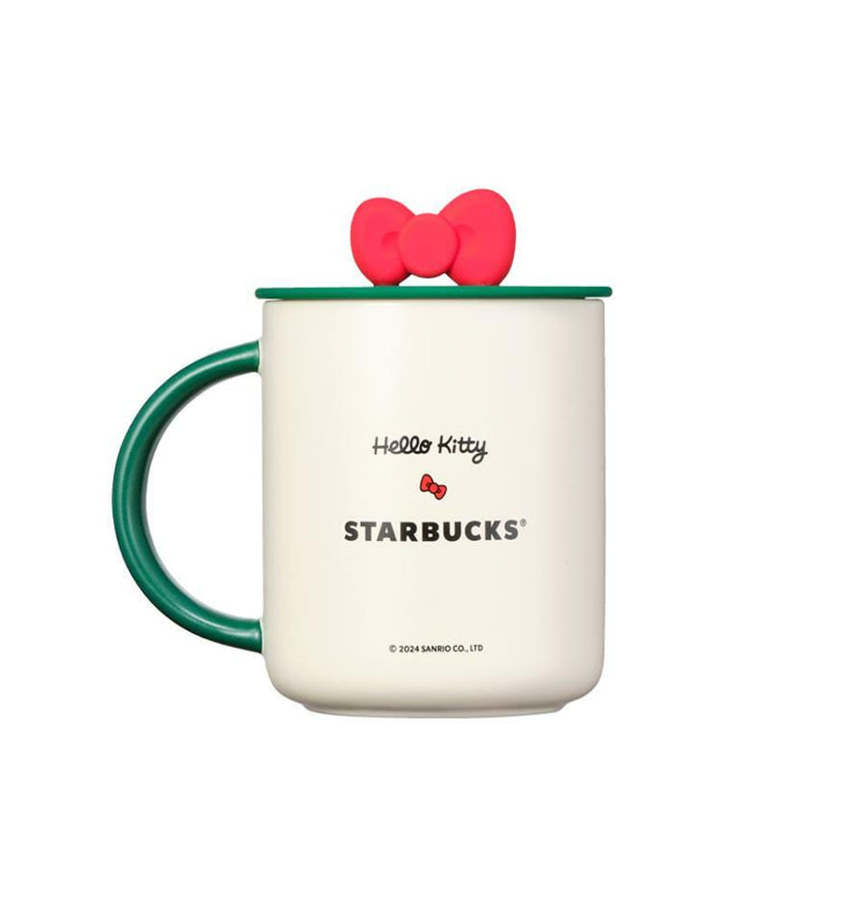 K-Starbucks X Hello Kitty] Ribbon Lid Ceramic Mug 473ml - 한국