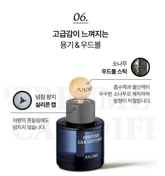 [A'roma] Car Diffuser, Air Refresher 50ml x 3ea - 에이로마 차량용 디퓨저, 방향제 50ml x 3개