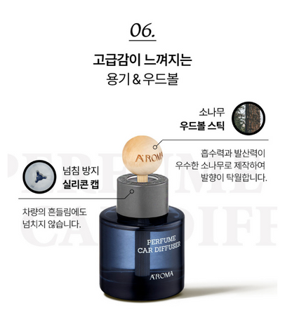 [A'roma] Car Diffuser, Air Refresher 50ml x 3ea - 에이로마 차량용 디퓨저, 방향제 50ml x 3개