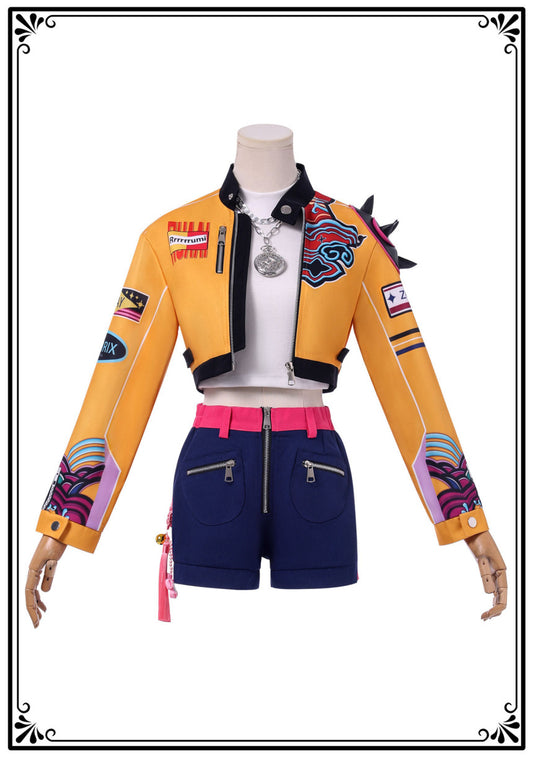 [KDH] Rumi Women’s Full Costume Set – Includes Jacket, Vest, Necklace, and Pants for Cosplay or Events - 루미 여성용 풀 코스튬 세트 - 코스프레 또는 이벤트용 재킷, 조끼, 목걸이, 바지 포함