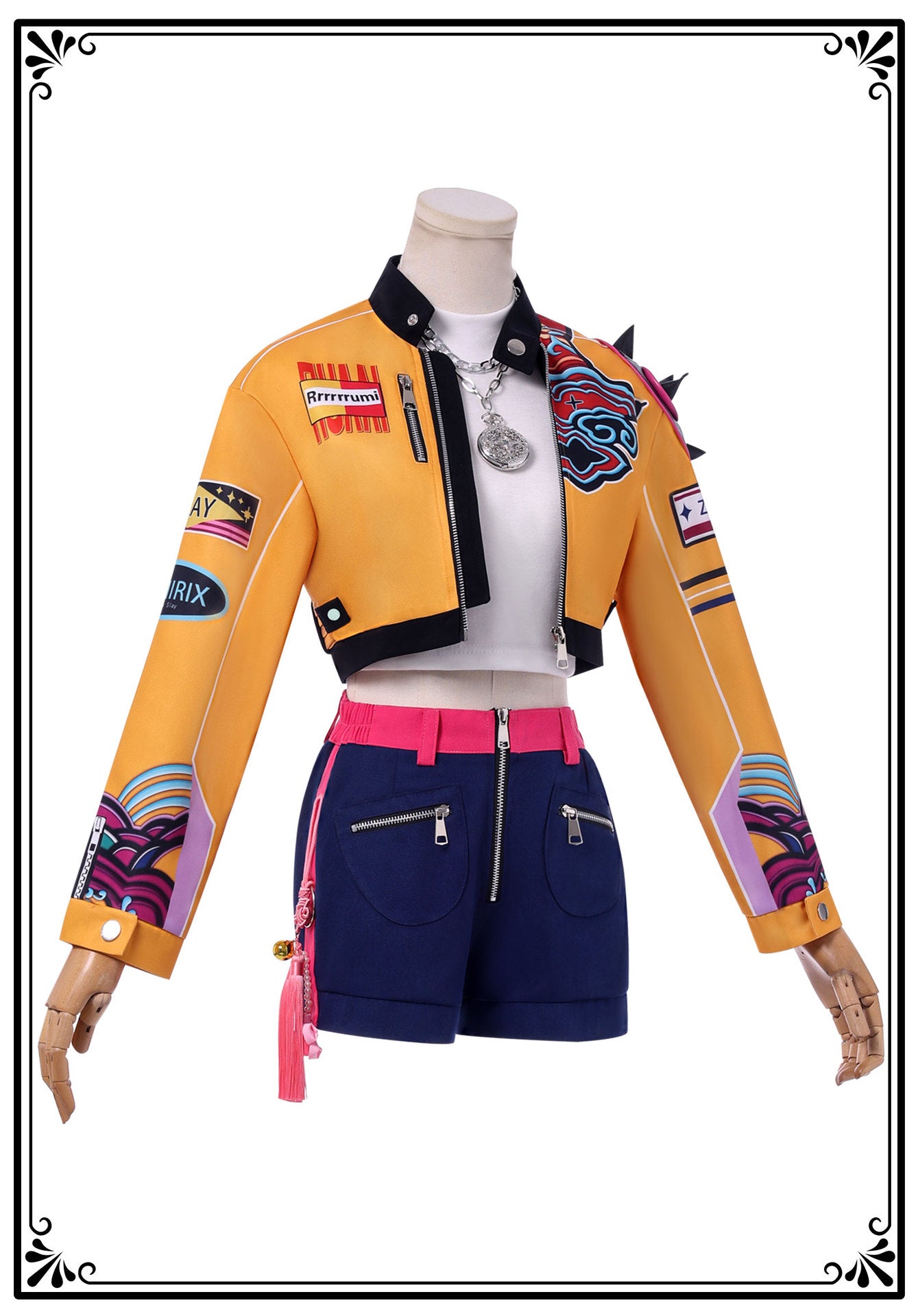 [KDH] Rumi Women’s Full Costume Set – Includes Jacket, Vest, Necklace, and Pants for Cosplay or Events - 루미 여성용 풀 코스튬 세트 - 코스프레 또는 이벤트용 재킷, 조끼, 목걸이, 바지 포함