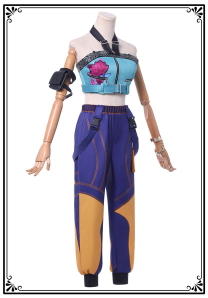 [KDH] Zoey Women’s Full Costume Set – Includes Jacket, Vest, Necklace, and Pants for Cosplay or Events - 조이 여성용 풀 코스튬 세트 - 코스프레 또는 이벤트용 재킷, 조끼, 목걸이, 바지 포함