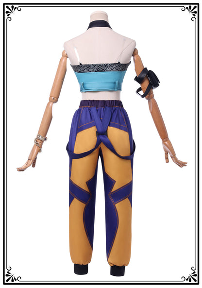 [KDH] Zoey Women’s Full Costume Set – Includes Jacket, Vest, Necklace, and Pants for Cosplay or Events - 조이 여성용 풀 코스튬 세트 - 코스프레 또는 이벤트용 재킷, 조끼, 목걸이, 바지 포함