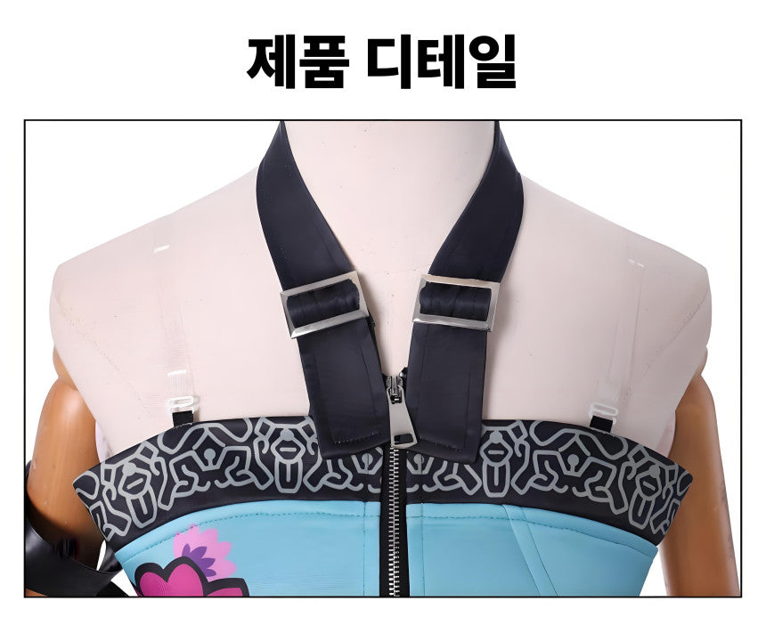 [KDH] Zoey Women’s Full Costume Set – Includes Jacket, Vest, Necklace, and Pants for Cosplay or Events - 조이 여성용 풀 코스튬 세트 - 코스프레 또는 이벤트용 재킷, 조끼, 목걸이, 바지 포함