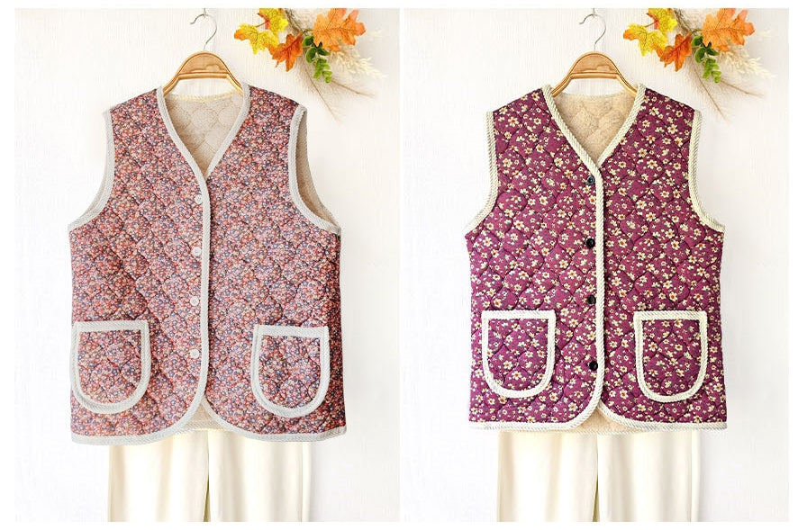 김장조끼, 레트로 패션, 할머니 패션, 랜덤칼라 배송 - Kimchi Kimjang Vest, Korean Retro Fasion Random Color