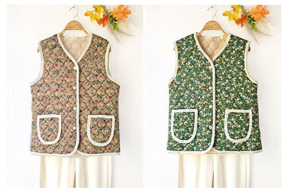 김장조끼, 레트로 패션, 할머니 패션, 랜덤칼라 배송 - Kimchi Kimjang Vest, Korean Retro Fasion Random Color