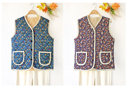 김장조끼, 레트로 패션, 할머니 패션, 랜덤칼라 배송 - Kimchi Kimjang Vest, Korean Retro Fasion Random Color
