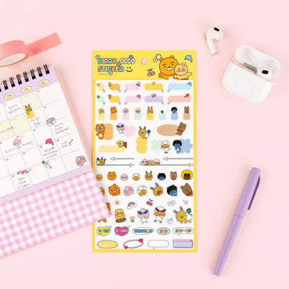 KAKAO FRIENDS: Say Cheese Waterproof Mini Diary Decor Sticker - 세이치즈 방수 미니 다이어리 데코 스티커