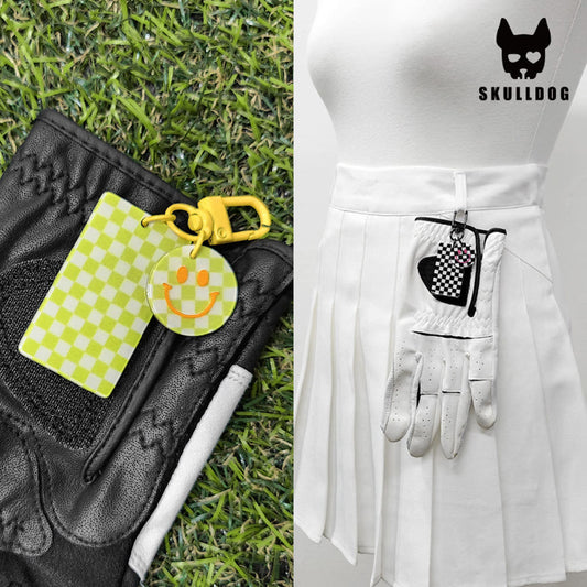 Golf Smile Checker Velcro Glove Holder  -  골프 스마일 체크 장갑 찍찍이 걸이
