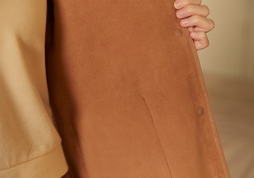 [KAKAO FRIENDS] Floofy Friends Choonsik Long Fleece Vest - 춘식이 롱 양털 조끼, 수면 조끼