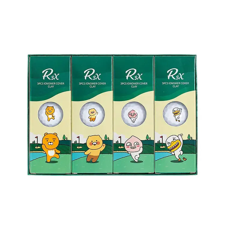 [KAKAO FRIENDS] R3X Hands-Up Friends Edition Golf Balls (Dozen) - R3X 핸즈업 프렌즈 에디션 골프공