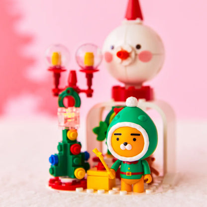 [KAKAO FRIENDS] Merry Choon Christmas Brick Figure Ryan & Choonsik - 메리춘크리스마스 라이언 춘식이 브릭 피규어 크리스마스 선물 블럭