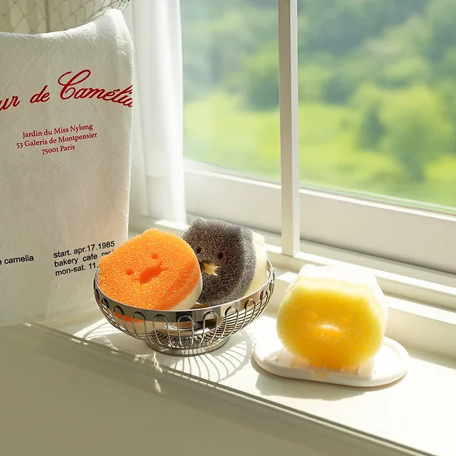 [KAKAO FRIENDS] Both Sided (Sponge&Scrub) Kitchen Choonsik Scrub 3 Colors - 춘식이 주방 설겆이 스펀지 & 수세미 3종