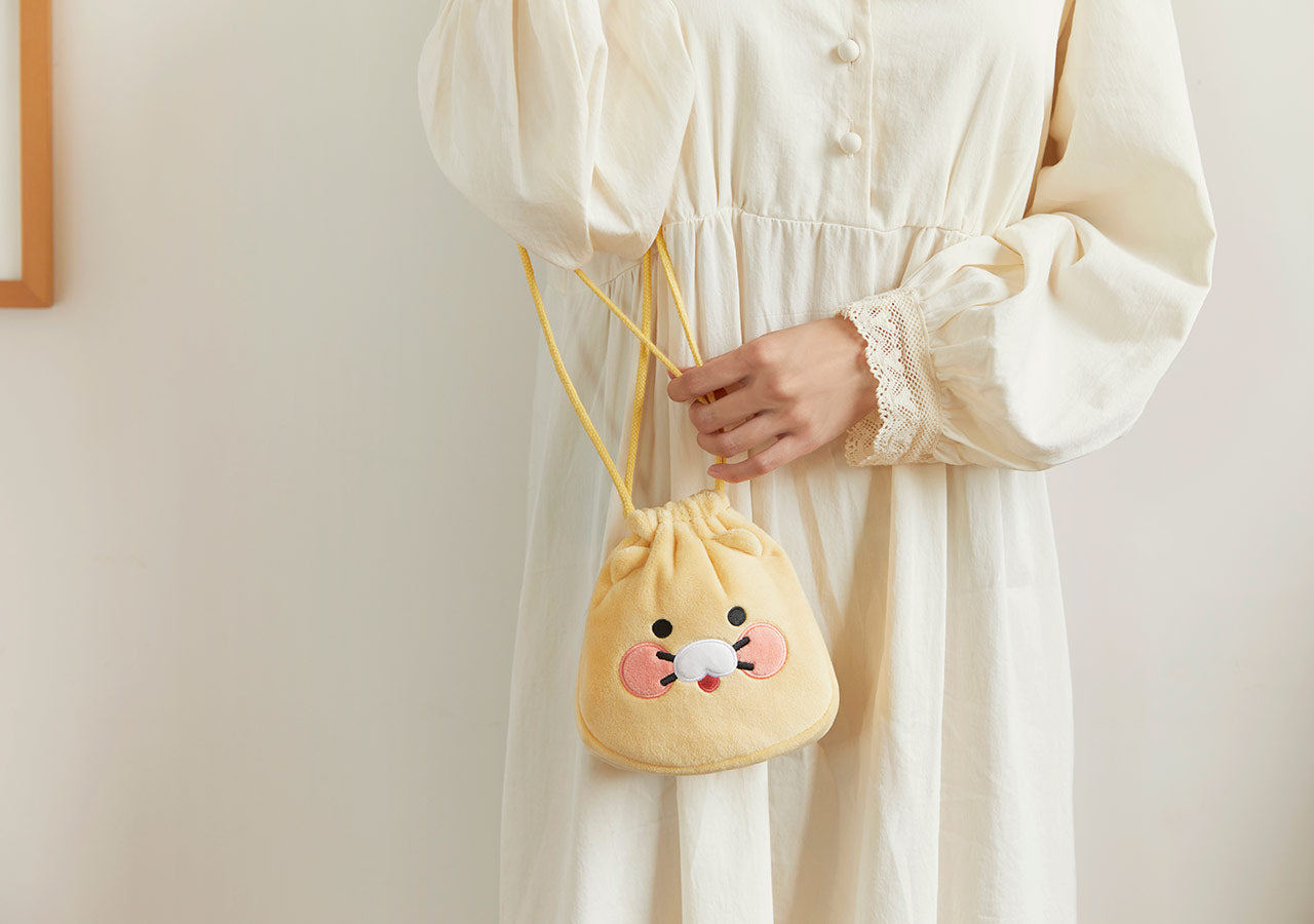 [KAKAO FRIENDS] Choonsik Face Lucky Pouch - 춘식이 페이스 복조리 파우치