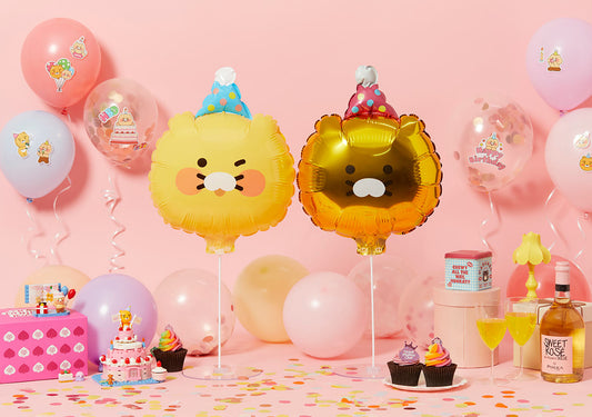 [KAKAO FRIENDS] Bling Party Cone Hat Face Balloon 2P Choonsik