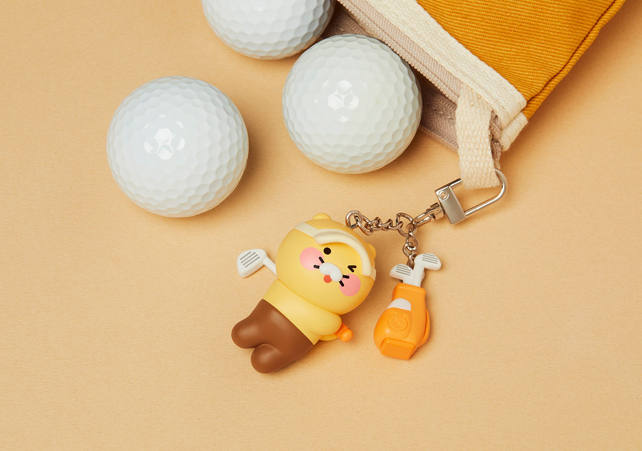 [KAKAO FRIENDS] Choonsik Sports Golf Keyring - 춘식이 스포츠 골프 키링