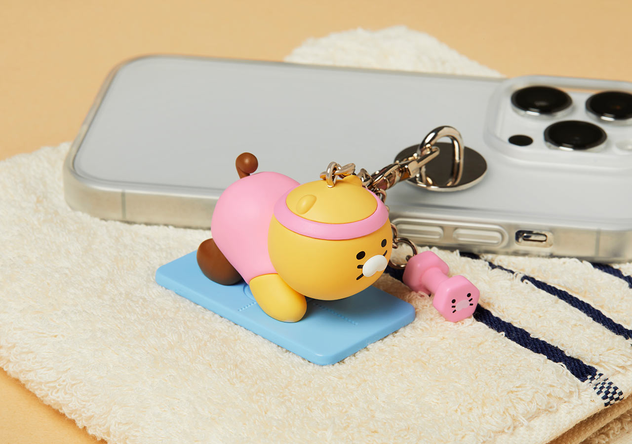 [KAKAO FRIENDS] Choonsik Sports Yoga Keyring - 춘식이 스포츠 요가 키링