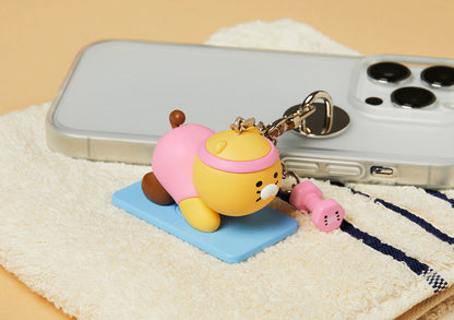 [KAKAO FRIENDS] Choonsik Sports Yoga Keyring - 춘식이 스포츠 요가 키링