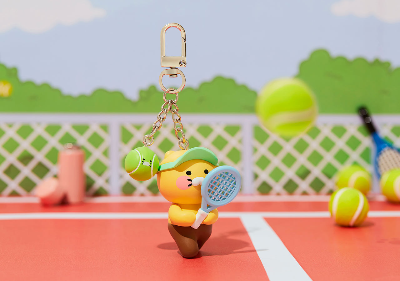 [KAKAO FRIENDS] Choonsik Sports Tennis Keyring - 춘식이 스포츠 테니스 키링
