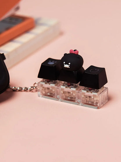 [KAKAO FRIENDS] Black Choonsik LED Figure Keyring Choonsik - 블랙춘 LED키캡 피규어키링 춘식이