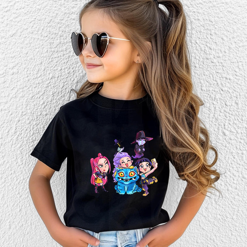 [KDH] Kpop Demon Hunters Kids T-Shirt (Everyone)- 케이팝 데몬 헌터즈 유아용 티셔츠(단체)