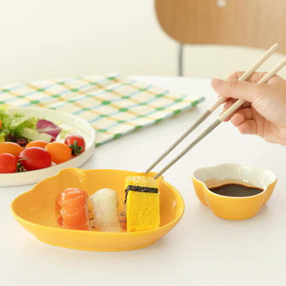 [KAKAO FRIENDS] Choonsik 2pc Ceramic Brunch Plate Set - 춘식이 냥젤리 접시 세트 2P 브런치 플레이팅 예쁜 그릇 식기