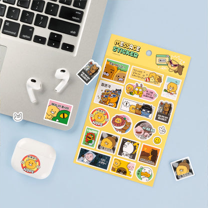 KAKAO FRIENDS: Say Cheese Waterproof Diary Message Sticker 2pc Set  - 세이치즈 방수 다이어리 메세지 스티코 2pc 세트