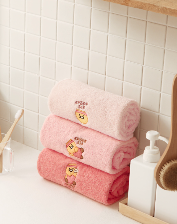 KAKAO FRIENDS: Premium Towel Set (Choonsik) - 40cm x 80cm (15.8" x 31.5")