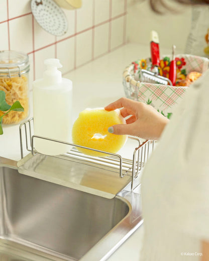 [KAKAO FRIENDS] Both Sided (Sponge&Scrub) Kitchen Choonsik Scrub 3 Colors - 춘식이 주방 설겆이 스펀지 & 수세미 3종