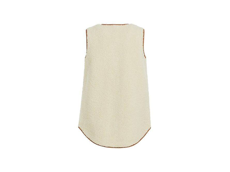 [KAKAO FRIENDS] Floofy Friends Choonsik Long Fleece Vest - 춘식이 롱 양털 조끼, 수면 조끼