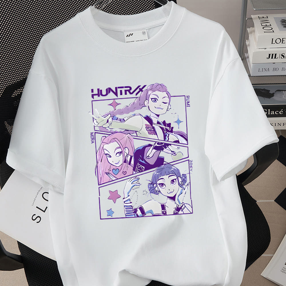 [KDH] Kpop Demon Hunters T-Shirt(Huntrix) - 케이팝 데몬 헌터즈 티셔츠(헌트릭스)