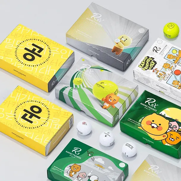 [KAKAO FRIENDS] R3X Hands-Up Friends Edition Golf Balls (Dozen) - R3X 핸즈업 프렌즈 에디션 골프공