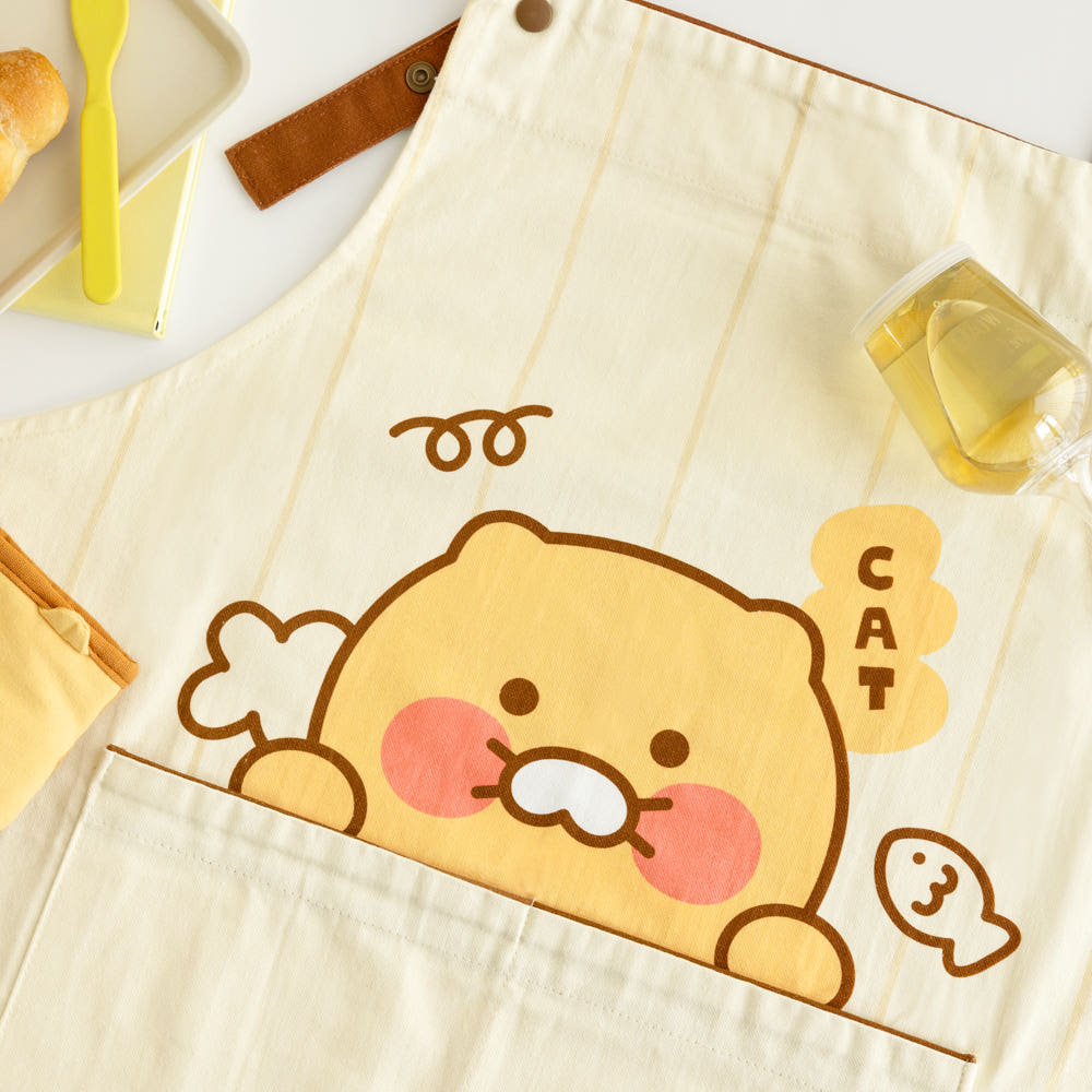 [KAKAO FRIENDS] Choonsik Cute Cafe Apron - 춘식이 귀여운 전신 카페 앞치마