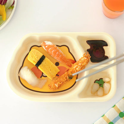 [KAKAO FRIENDS] Choonsik Ceramic Plate with 3 Sections - 춘식이 3칸 나눔 접시 플레이팅 예쁜 그릇 식기 세라믹 도자기 식판