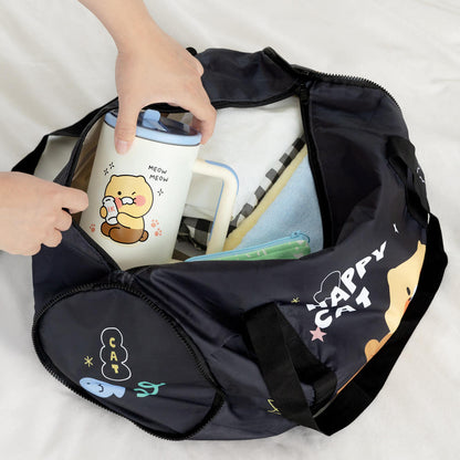 Kakao Friends: Choonsik Folding Duffle Bag Traveling Boston Bag - 춘식이 폴딩 더플백 여행용 접이식 보스턴백