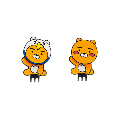 [KAKAO FRIENDS] Kakao Golf Ryan Eagle Face Ball Marker Set - 카카오 프렌즈 골프 라이언 볼마커 이글 페이스