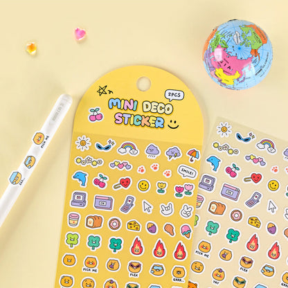 KAKAO FRIENDS: Say Cheese Waterproof Mini Decor Sticker 2pc Set  - 세이치즈 방수 미니 데코 스티코 2pc 세트
