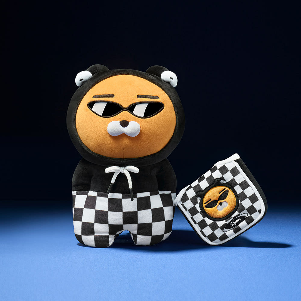 [KAKAO FRIENDS] Kakao Golf Ryan Checkerboard Driver Cover - 카카오 프렌즈 골프 라이언 체커보드 드라이버 커버