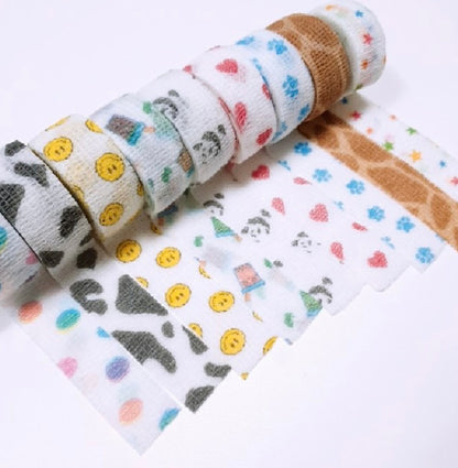 Random Sticky Finger Band 3 rolls -  자가점착 손가락 밴드,핑거밴드 랜덤 디자인 3롤