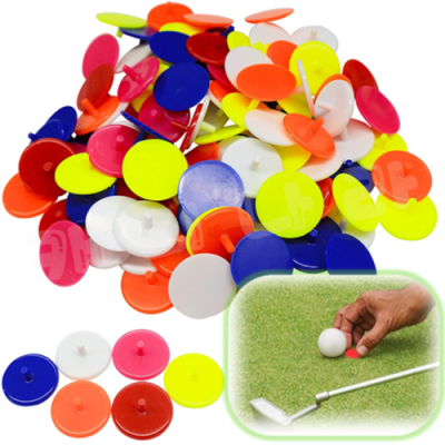 Plastic Caddie Ball Marker 10pcs set (Random Color) - 플라스틱 캐디 볼마커 10개